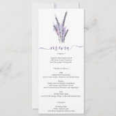 Minimale Lavendel Wedding Menu of Vrijgezellenfees Kaart (Voorkant)
