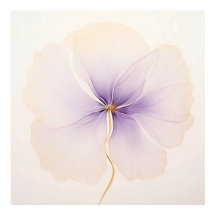 Minimale lavendelorkide watercolor bloem