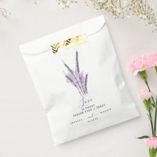 Minimale lavendepletassen bedankzakje (Gezegeld)