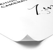 Minimale Leaf Boho Bloemen Bruiloft unplugged teke Poster (Hoek)