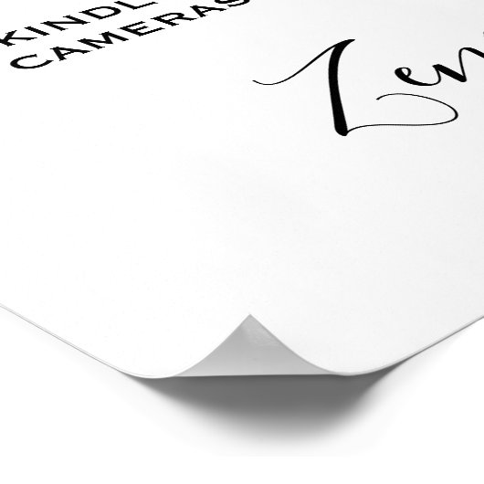 Minimale Leaf Boho Bloemen Bruiloft unplugged teke Poster (Hoek)