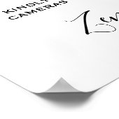 Minimale Leaf Boho Bloemen Bruiloft unplugged teke Poster (Hoek)