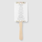 Minimale Leaf Boho Floral Bruiloft Handwaaier (Achterkant)