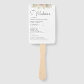 Minimale Leaf Boho Floral Bruiloft Handwaaier (Voorkant)