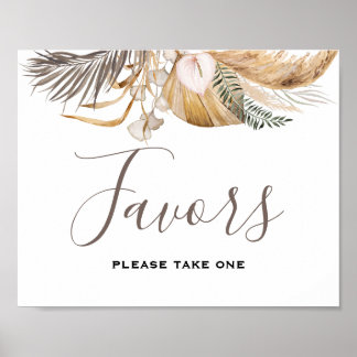 Minimale Leaf Boho Floral Bruiloft Poster