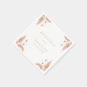 Minimale Leaf Boho Floral Bruiloft Servet (Hoek)