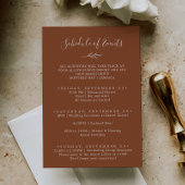 Minimale Leaf Terracotta Weekend Planning van Gebe Informatiekaartje