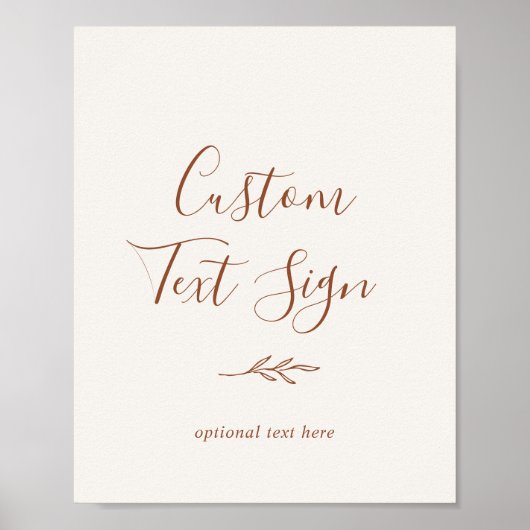 Minimale lebben | Aangepast tekstteken voor Boho C Poster (Voorkant)