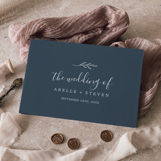 Minimale lebben | Achterste bruinmonogram Slate Bl Gastenboek