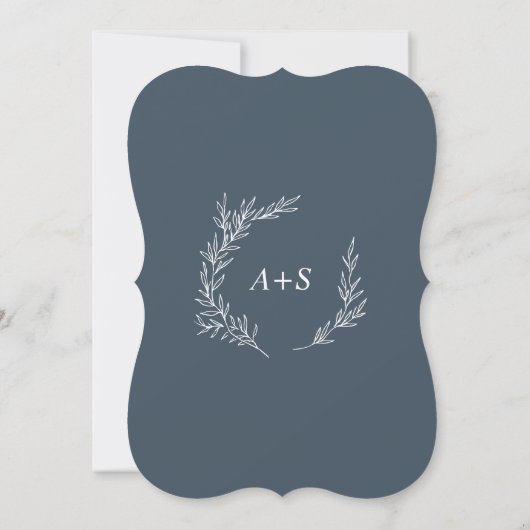 Minimale lebben | Achterste bruinmonogram Slate Bl Kaart (Achterkant)