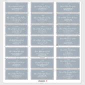 Minimale lebben | Adresetiketten met een blauwe br Sticker (Vel)