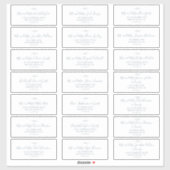 Minimale lebben | Adresetiketten met een donkerbla Sticker (Vel)