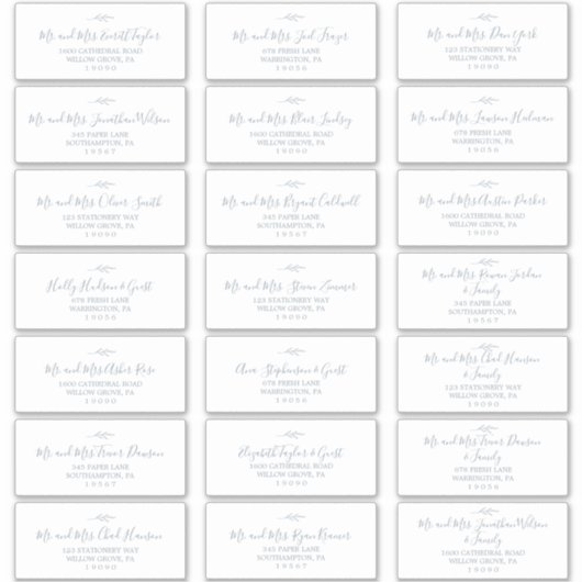 Minimale lebben | Adresetiketten met een donkerbla Sticker (Voorkant)