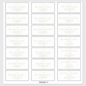 Minimale lebben | Adresetiketten voor goudweddensc Sticker (Vel)