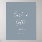 Minimale lebben | Blauwe en witte Kaarten en gesch Poster (Voorkant)