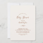 Minimale lebben | Boho Cream Baby shower Kaart (Voorkant)