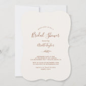 Minimale lebben | Boho Cream Bridal Shower Kaart (Voorkant)