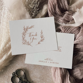 Minimale lebben | Boho Cream Flat - Hartelijk dank Bedankkaart