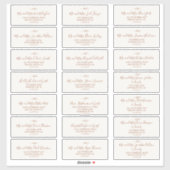 Minimale lebben | Boho Cream Guest Adresetiketten Sticker (Vel)