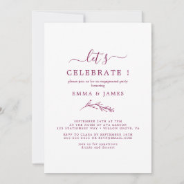 Minimale lebben | Boho Cream Let's Celebrate Kaart