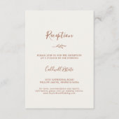 Minimale lebben | Boho Cream Reception Informatiekaartje (Voorkant)