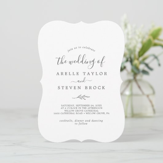 Minimale lebben | Donkere grijze monogram rugbruil Kaart (Staand voorkant)