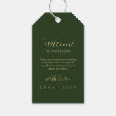 Minimale lebben | Donkere groene formele monogram Cadeaulabel (Voorkant)