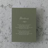 Minimale lebben | Donkere groene richting Informatiekaartje