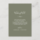 Minimale lebben | Donkere groene wending well Informatiekaartje (Voorkant)