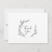 Minimale lebben | Donkergrijs Hartelijk dank Bedankkaart (Voorkant)