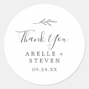 Minimale lebben   Donkergrijs Hartelijk dank voor  Ronde Sticker