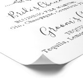 Minimale lebben | Donkergrijze handtekening Drink Poster (Hoek)