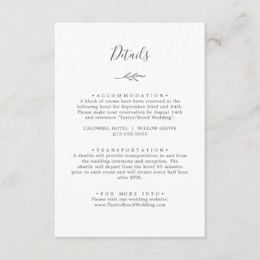 Minimale lebben | Donkergrijze Kaart met details (Voorkant)