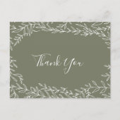 Minimale lebben | Donkergroen dankjewel Briefkaart (Voorkant)