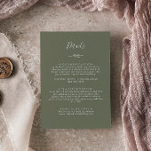 Minimale lebben | Donkergroene details Informatiekaartje