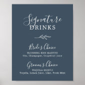 Minimale lebben | Drinken voor late blauwe handtek Poster (Voorkant)