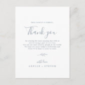 Minimale lebben | Dusty Blue Hartelijk dank voor u Briefkaart (Voorkant)