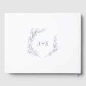 Minimale lebben | Dusty Blue Monogram Ruwelijk Gastenboek (Achterkant)