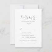 Minimale lebben | Dusty Blue Song Request RSVP Car Kaartje (Voorkant)