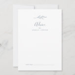 Minimale lebben | Dusty Blue Wedding Advieskaart<br><div class="desc">Deze minimale bladstoffige blauwe trouwadvieskaart is perfect voor een elegante bruiloft en kan voor elk evenement worden gebruikt. Het ontwerp is voorzien van een eenvoudig groen silhouet in licht leiblauw met klassieke minimalistische stijl. Deze advieskaarten kunnen worden gebruikt als gastenboekalternatief voor een huwelijksreceptie, vrijgezellenfeest, baby shower of afstudeerfeest. Personaliseer de...</div>