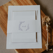 Minimale lebben | Dusty Paars Monogram Weddenschap Uitnodigingen Wikkel