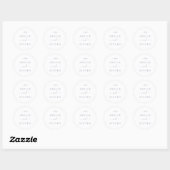 Minimale lebben | Dusty Paarse Wedding Envelope-ze Ronde Sticker (Vel)