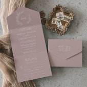 Minimale lebben | Dusty Roos Wedding All In One Uitnodiging