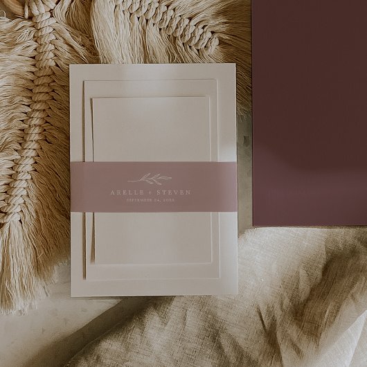 Minimale lebben | Dusty Roos Wedding Belly Band Uitnodigingen Wikkel