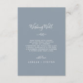 Minimale lebben | Goed voor blauwe en witte bruilo Informatiekaartje (Voorkant)