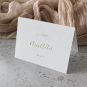 Minimale lebben | Gold Wedding Place Cards Kaart