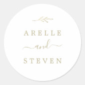 Minimale lebben | Goudbruidsinaasappels Ronde Sticker (Voorkant)