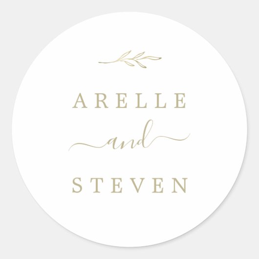 Minimale lebben | Goudbruidsinaasappels Ronde Sticker (Voorkant)