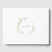 Minimale lebben | Goudmonogram rugbruiloft Gastenboek (Achterkant)