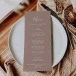 Minimale lebben | Menu Neutrale weddenschap<br><div class="desc">Deze minimale blaadneutrale trouwmenu-kaart is perfect voor een boho bruiloft. Het ontwerp is voorzien van een eenvoudig groen bladsilhouet in een rijke natuurlijke toon met een minimalistische woestijnbohse stijl. Dit menu kan voor een trouwreceptie,  een repetitief diner,  of om het even welke gebeurtenis worden gebruikt.</div>